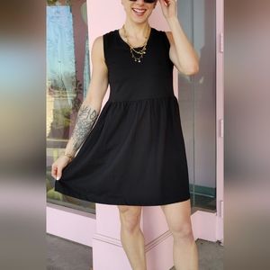 Women's black summer dress with pockets
